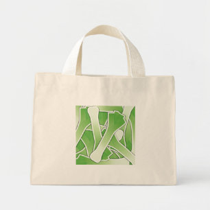 Funky leek mini tote bag