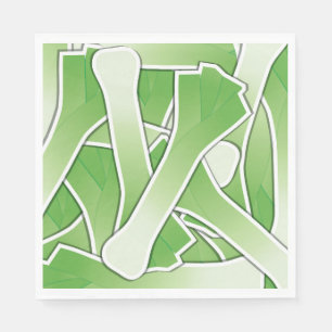 Funky leek napkin
