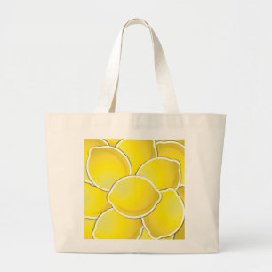 Funky lemon large tote bag