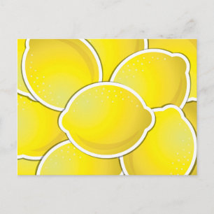 Funky lemon postcard