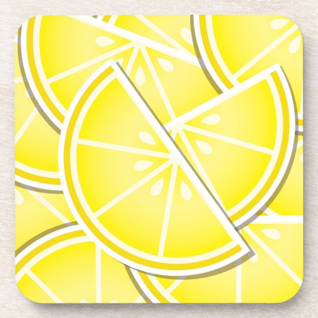 Funky lemon wedges! coaster (Front)