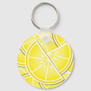 Funky lemon wedges! key ring