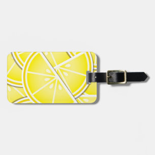 Funky lemon wedges! luggage tag