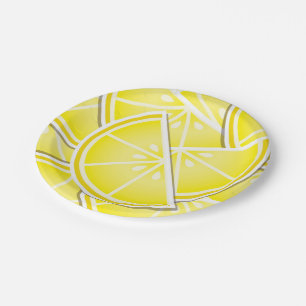 Funky lemon wedges! paper plate