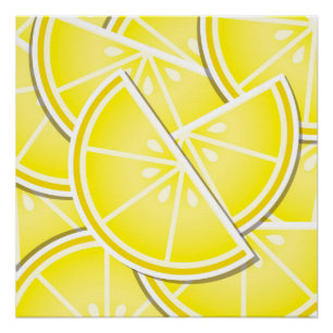 Funky lemon wedges! poster