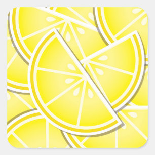 Funky lemon wedges! square sticker