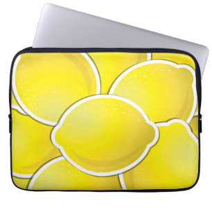 Funky lemons laptop sleeve