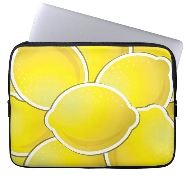 Funky lemons laptop sleeve (Front)