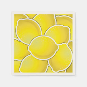 Funky lemons napkin