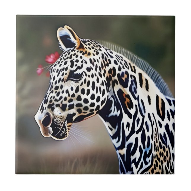 Funky Leopard Appaloosa Ceramic Tile (Front)