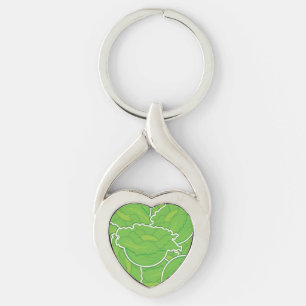 Funky lettuce key ring