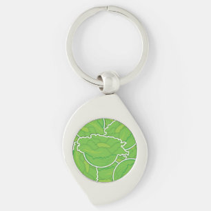 Funky lettuce key ring
