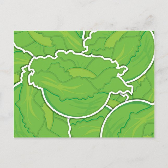 Funky lettuce postcard (Front)