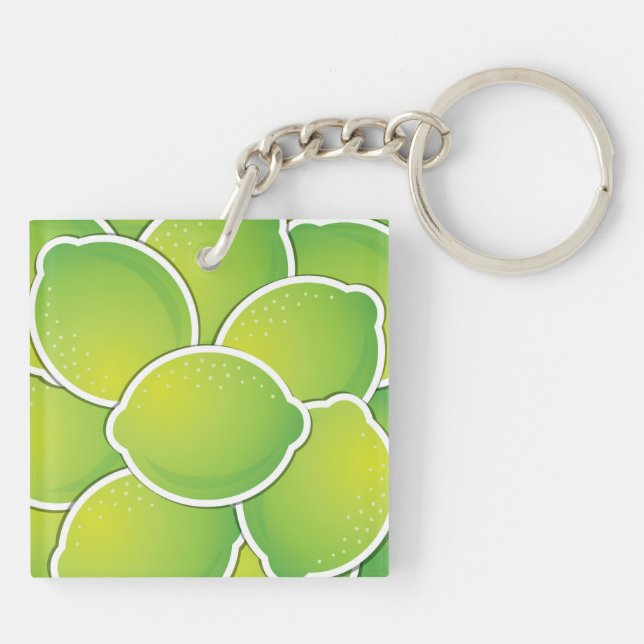 Funky lime key ring (Back)