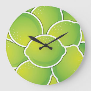 Funky lime large clock