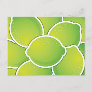 Funky lime postcard