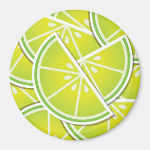 Funky lime wedges magnet