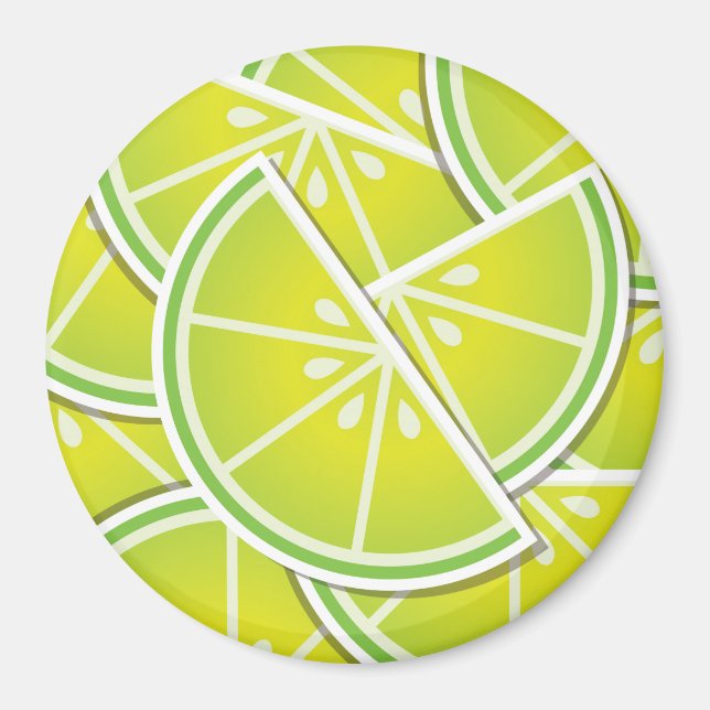 Funky lime wedges magnet (Front)