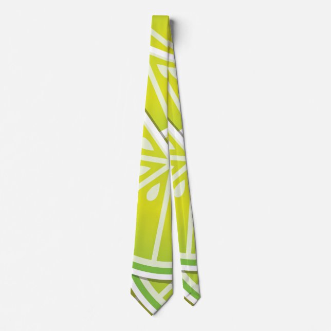 Funky lime wedges tie (Front)