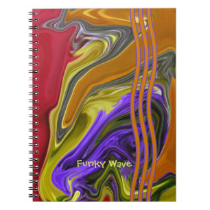 Funky Liquid Wave Notebook