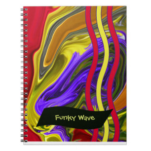 Funky Liquid Wave Notebook