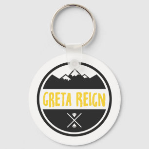 Funky Little Round Greta Reign Logo KeyChain