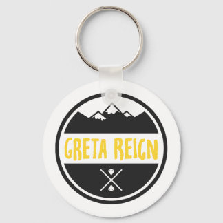 Funky Little Round Greta Reign Logo KeyChain