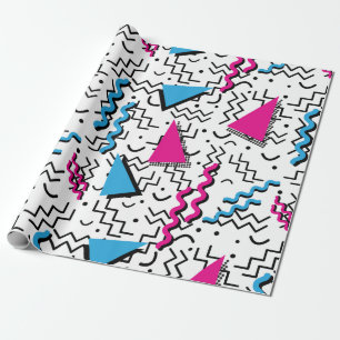 Funky Loud Memphis Design Wrapping Paper