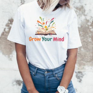 Funky Magical Book Grow You Mind Positive T-Shirt