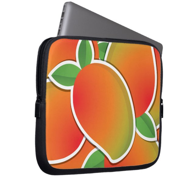 Funky mango laptop sleeve (Front Right)