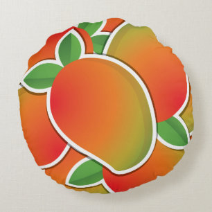 Funky mango round cushion