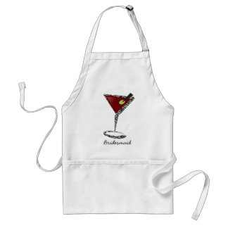 Funky martini Fun Bridesmaid Favours Standard Apron