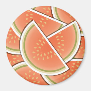 Funky melon wedges magnet