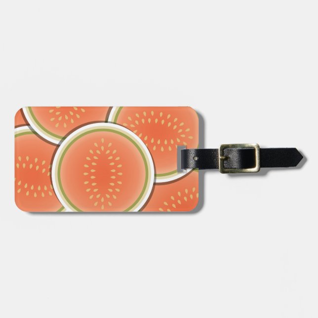 Funky melons luggage tag (Front Horizontal)