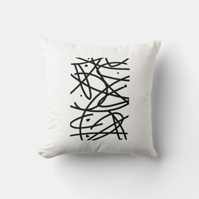 Funky Minimalism Abstract Art Pillow Cushion (Front)