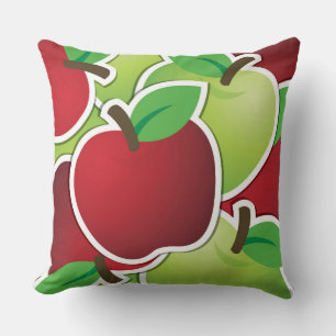 Funky mixed apples cushion