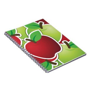 Funky mixed apples notebook