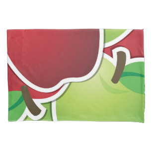 Funky mixed apples pillowcase