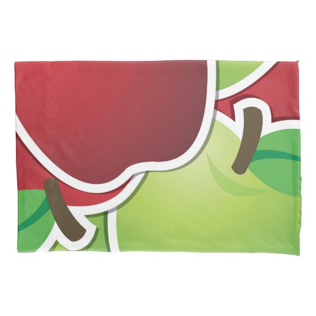 Funky mixed apples pillowcase (Front)