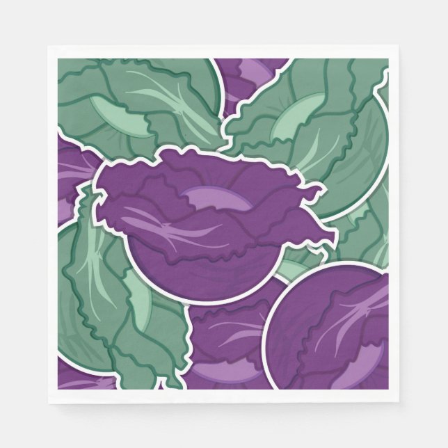 Funky mixed cabbage napkin (Front)