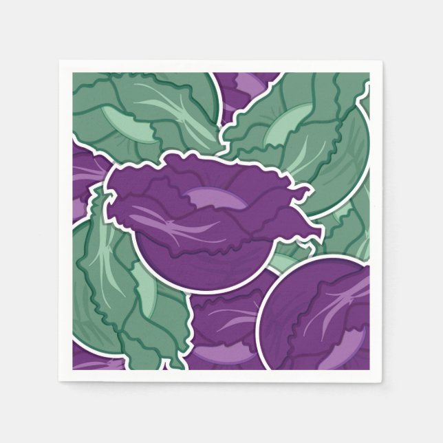Funky mixed cabbage napkin (Front)