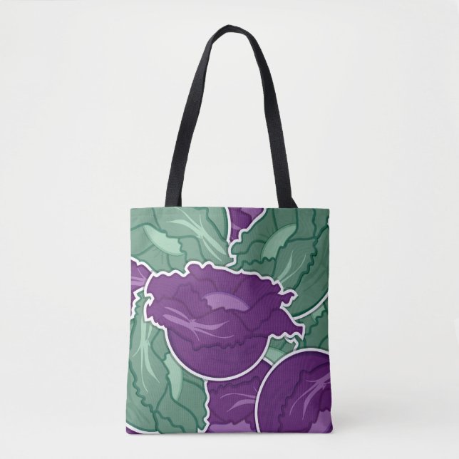 Funky mixed cabbage tote bag (Front)