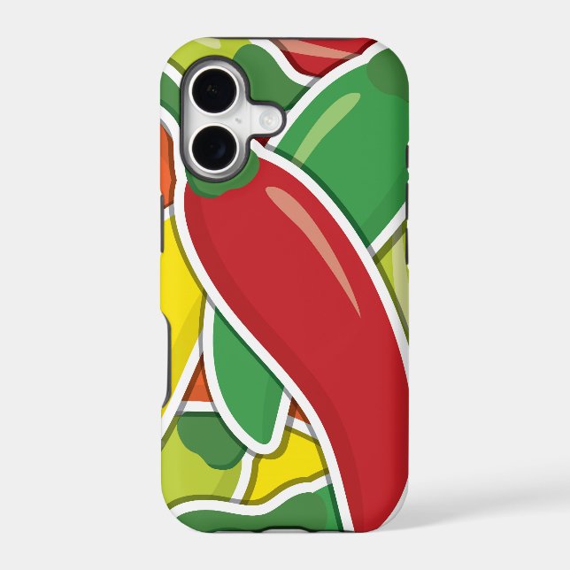 Funky mixed chilli peppers (Back)