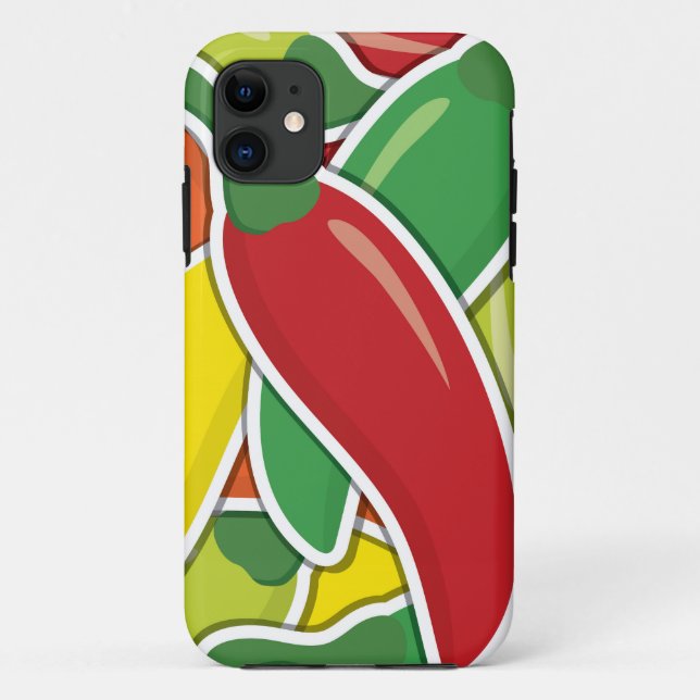 Funky mixed chilli peppers Case-Mate iPhone case (Back)