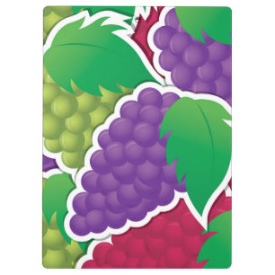 Funky mixed grapes clipboard