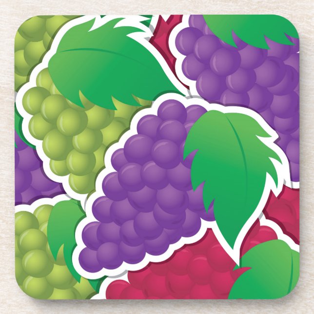 Funky mixed grapes coaster (Front)