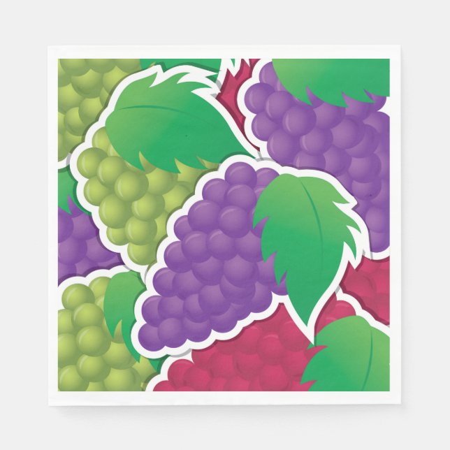 Funky mixed grapes napkin (Front)