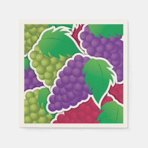Funky mixed grapes napkin