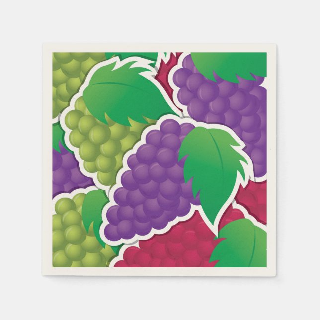 Funky mixed grapes napkin (Front)