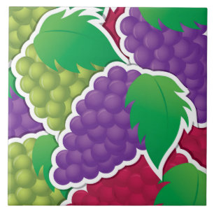 Funky mixed grapes tile